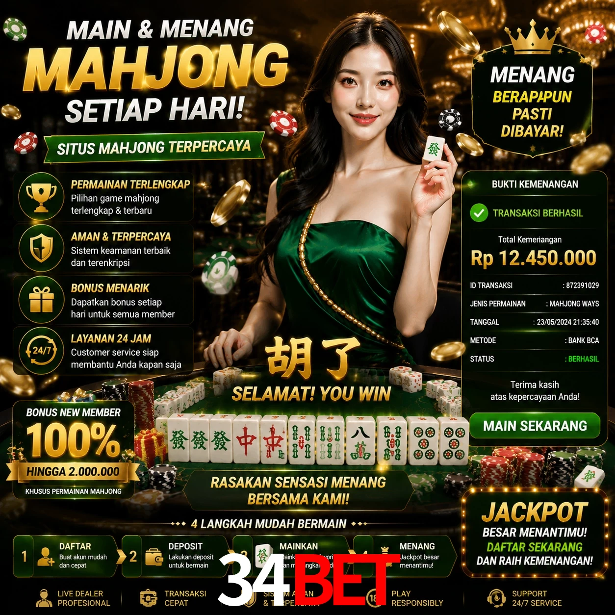 Ganhar e sacar na 34bet